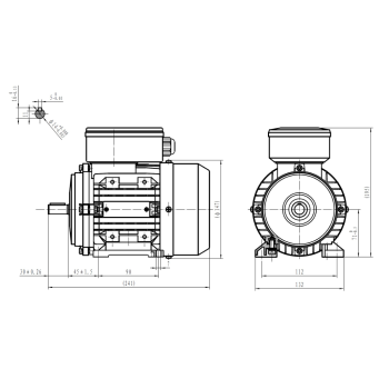 Silnik elektryczny jednofazowy 0,55kW 2800 obr/min. 71B3